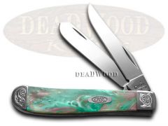 Case xx Mini Trapper Knife Engraved Bolster Coral Sea Corelon Stainless 9207CS/E