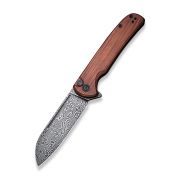 CIVIVI Chevalier Button Lock C20022-DS1 Knife Damascus Steel & Cuibourtia Wood