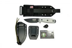 ESEE 3PM-MB-B Fixed Blade Knife Black Carbon Steel & Grey G10 w/ MOLLE Sheath