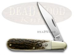 Hen & Rooster Barlow Knife Genuine Deer Stag Stainless Pocket Knives 251-DS