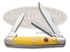 Hen & Rooster Small Stockman Knife Yellow Celluloid Stainless Pocket 303-Y