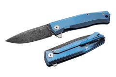 LIONSTEEL Myto Frame Lock MT01D BL Knife Stainless Damascus/Blue 6AI4V Titanium