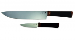 Ontario Knives Agilite Combo Knife Set 2570 14C28N Stainless Steel Amber & Black