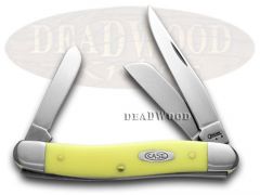 Case xx Knives Medium Stockman Yellow Delrin Handle CV Steel Pocket Knife 00035