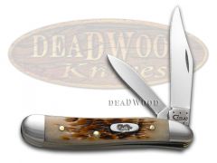 Case xx Knives Peanut Jigged Amber Bone Handle Stainless Pocket Knife 00045