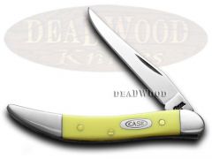 Case xx Knives Toothpick Smooth Yellow Delrin Carbon Steel Pocket Knife 00091