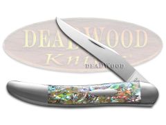 Case xx Knives Bose Premium Old Dog 10792 Genuine Abalone Stainless Pocket Knife