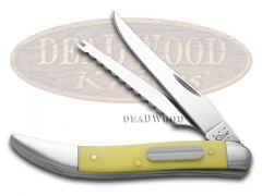 Case xx Fishing Knife High-Visibility Yellow Delrin Stainless Pocket Knives 120