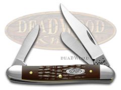 Case xx Knives Medium Stockman Jigged Brown Delrin Stainless Pocket Knife 00217