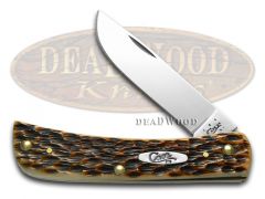 Case xx Knives Sodbuster Jr. Jigged Amber Bone Stainless Pocket Knife 00245