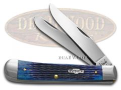 Case xx Trapper Knife Rogers Corn Cob Jigged Blue Bone Stainless Pocket 02800