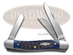 Case xx Knives Medium Stockman Rogers Corn Cob Jigged Blue Bone Stainless 02801