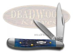 Case xx Peanut Knife Rogers Corn Cob Jigged Blue Bone Stainless Pocket 02802