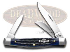 Case xx Knives Med Stockman Rogers Corn Cob Jigged Blue Bone Stainless 02806