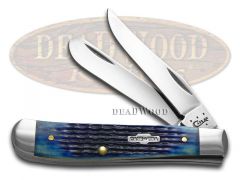 Case xx Knives Mini Trapper Rogers Corn Cob Jigged Blue Bone Stainless 02838