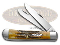 Case xx Knives Trapper Genuine 6.5 Bone Stag Handle Stainless Pocket Knife 03573
