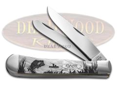 Case XX Knives Bass Fever Trapper 6073BASS-HP White Pearl Stainless Pocket Knife