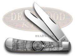 Case xx Trapper Knife Tree Rings White Pearl Corelon 1/600 Stainless Pocket