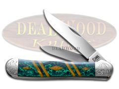 Case xx Copperhead Diamond Green Gold Corelon 1/500 Stainless Pocket Knife