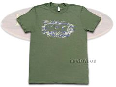 SOG Olive Green Silhouette Pattern Logo 100% Cotton Medium T-shirt