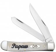 Case xx Knives Best Papaw Ever Natural Bone Trapper Stainless 10430 Pocket Knife