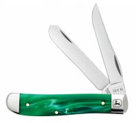Case xx Knives John Deere Mini Trapper Green Pearl Kirinite Stainless 15773