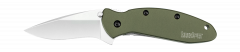 Kershaw Knives Scallion Liner Lock Olive Green Anodized Aluminum 420HC 1620OL