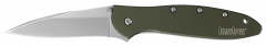 Kershaw Knives Leek Liner Lock Olive Green Anodized Aluminum 14C28N Steel 1660OL