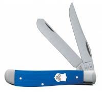 Case xx Knives Mini Trapper Blue G-10 Satin Bolster Stainless 16741 Pocket Knife