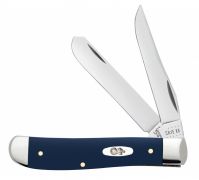 Case xx Knives Mini Trapper Navy Blue Synthetic Stainless 23613 Pocket Knife
