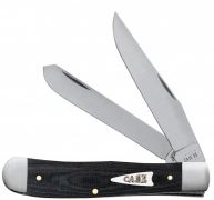 Case xx Knives Trapper Smooth Black Micarta Satin Stainless 27730 Pocket Knife