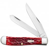 Case xx Knives Trapper Jigged Dark Red Bone CS Steel 31950 Pocket Knife