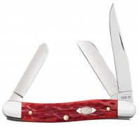 Case xx Knives Medium Stockman Jigged Dark Red Bone CS Steel 31951 Pocket Knife