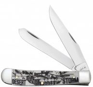 Case xx Knives Desert Storm Trapper Natural Bone Stainless 50953 War Series