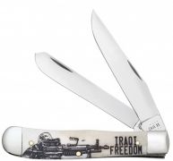 Case xx Knives Iraqi Freedom War Series Trapper Natural Bone Stainless 50954