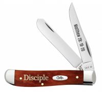 Case xx Knives Mini Trapper Matthew 28:19-20 Disciple Chestnut Bone 60868