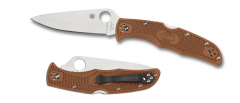 Spyderco Knives Endura 4 Lockback Brown FRN VG-10 Stainless C10FPBN Pocket Knife
