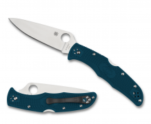 Spyderco Knives Endura 4 Lockback Blue K390 Microclean Carbon Steel C10FPK390