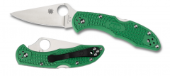 Spyderco Knives Delica 4 Lockback Green FRN VG-10 Stainless C11FPGR Pocket Knife