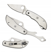 Spyderco Knives ClipiTool Stainless Steel Bottle Opener C175P Pocket Knife
