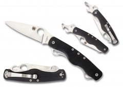 Spyderco Knives ClipiTool Standard Liner Lock Black G-10 C208GP Pocket Knife