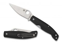 Spyderco Knives Pattadese Liner Lock Black G-10 M390 Stainless C257GP Knife