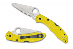 Spyderco Knives Salt 2 Lockback Yellow FRN H1 Stainless C88SYL2 Pocket Knife