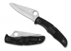 Spyderco Knives Pacific Salt 2 Lockback H2 Stainless C91PBK2 Black Pocket Knife