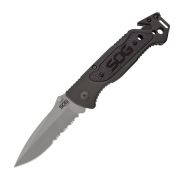 SOG Knives Escape Lockback Black Aluminum Bead-Blasted Stainless FF24-CP