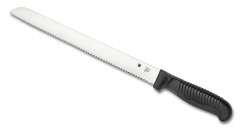 Spyderco Knives Bread Kitchen Knife Cutlery Black Handle MBS-26 Stainless K01SBK