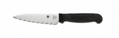Spyderco Knives Utility Kitchen Knife Cutlery Black Serrated Stainless K05SBK