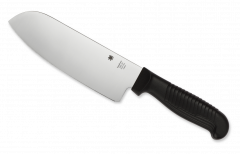 Spyderco Knives Santoku Kitchen Knife Cutlery Black MBS-26 Stainless K08PBK