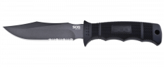 SOG Knives Seal Pup Fixed Blade Knife Black GRN AUS-8 Steel M37K