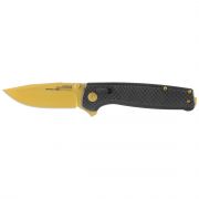 SOG Knives Terminus XR LTE Black Carbon Fiber and Gold S35VN Stainless TM1033-BX